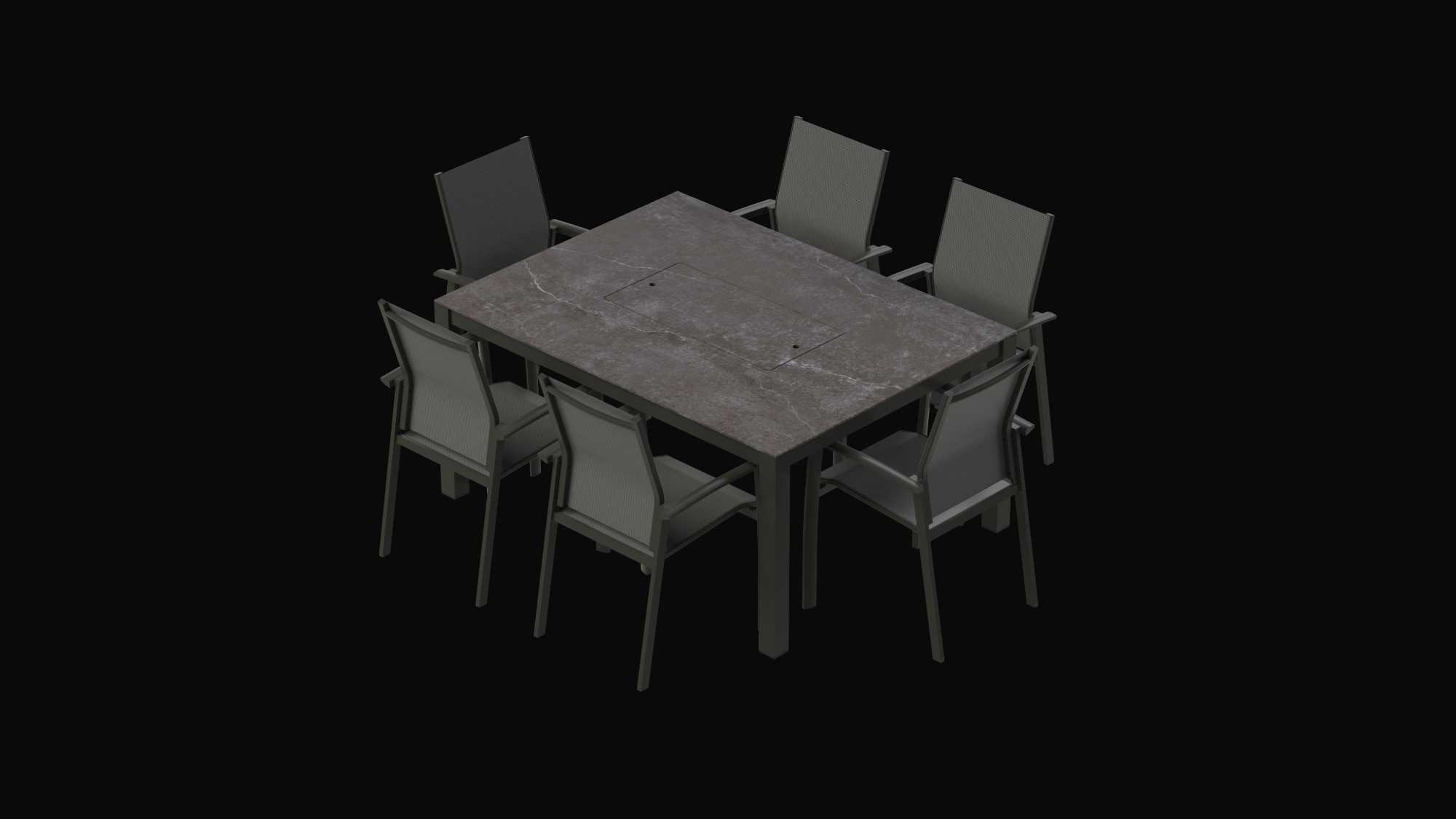 Numerous Variations - Table with Integrated Grill - Mood & Food