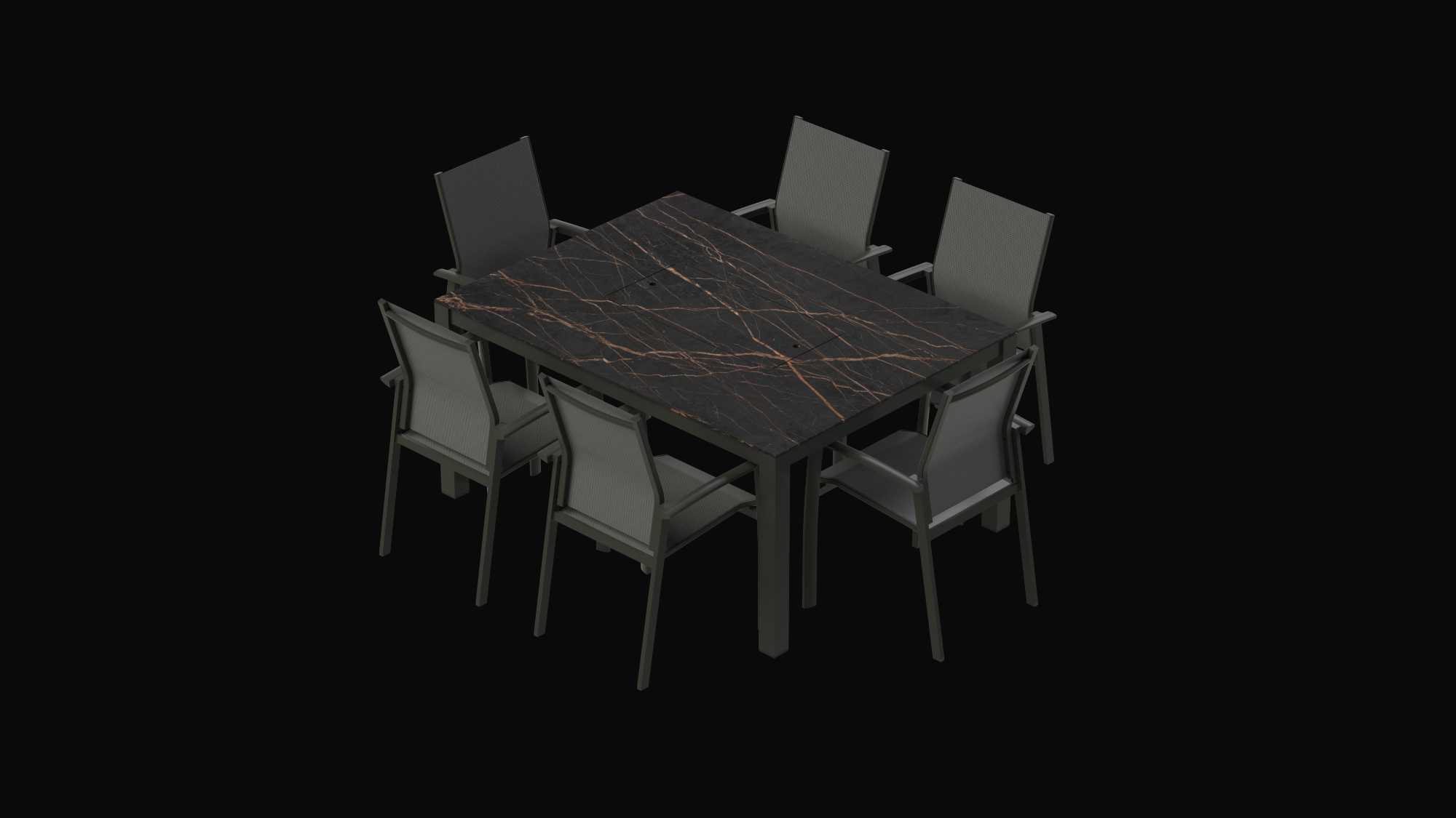 Numerous Variations - Table with Integrated Grill - Mood & Food